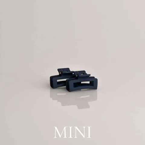 Matt midnattsblå hårklämma Mini 2-pack 4,5 cm