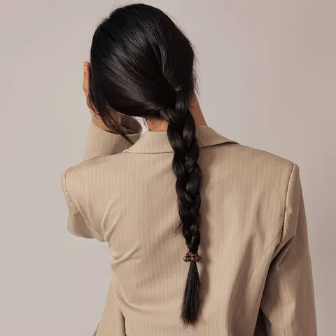 Sidenscrunchie Mini Chokladbrun