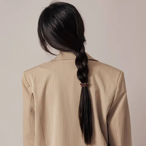 Sidenscrunchie Mini Chokladbrun 3-pack