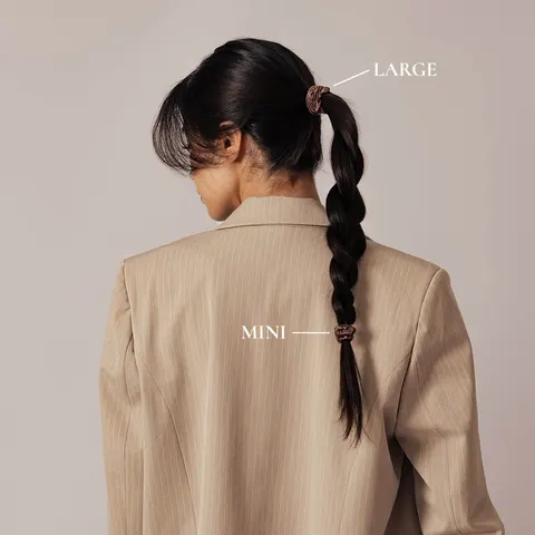 Sidenscrunchie Large Chokladbrun