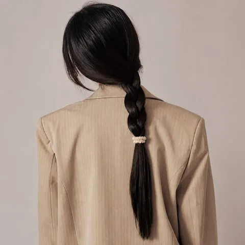 Sidenscrunchie Mini Champagne