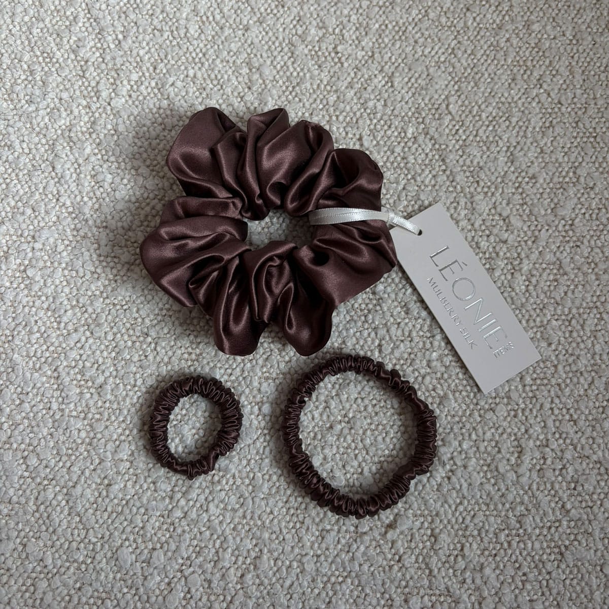 Startkit Sidenscrunchies - Chokladbrun