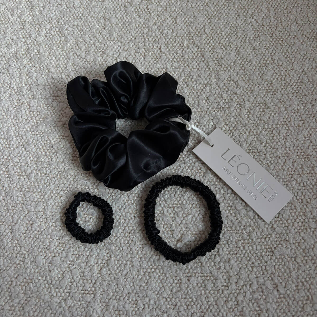 Startkit Sidenscrunchies - Svart