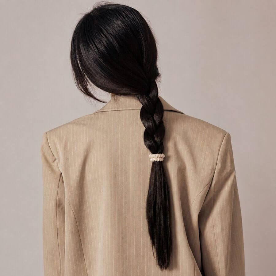 Sidenscrunchie Mini Champagne